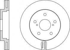 NiBK RN1351 Front brake disc ventilated RN1351