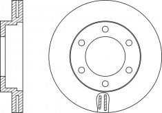 NiBK RN1264 Front brake disc ventilated RN1264