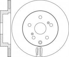 NiBK RN1522 Rear ventilated brake disc RN1522