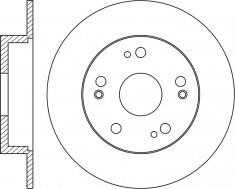 NiBK RN-1425 Rear brake disc, non-ventilated RN1425