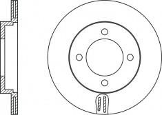 NiBK RN1339 Front brake disc ventilated RN1339