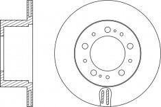 NiBK RN1607 Rear ventilated brake disc RN1607