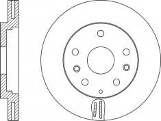 NiBK RN1503 Front brake disc ventilated RN1503