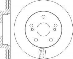 NiBK RN1305 Front brake disc ventilated RN1305