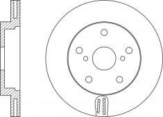 NiBK RN1576 Front brake disc ventilated RN1576