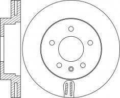 NiBK RN1235 Front brake disc ventilated RN1235