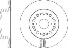 NiBK RN1488 Rear ventilated brake disc RN1488