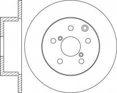 NiBK RN-1659 Rear brake disc, non-ventilated RN1659