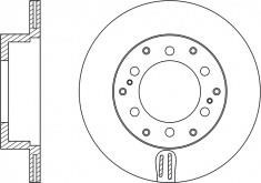NiBK RN1216 Rear ventilated brake disc RN1216