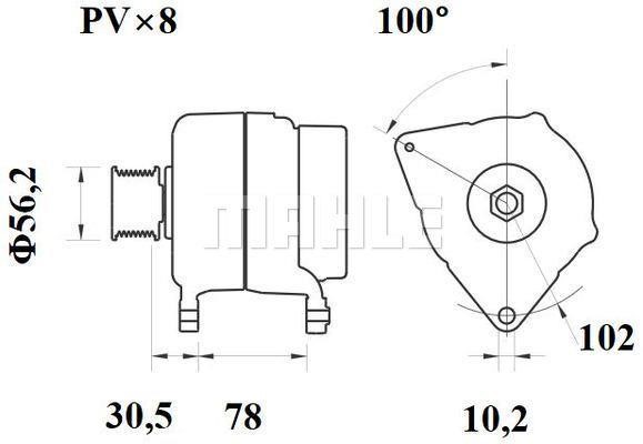 MG776 Mahle Original Alternator