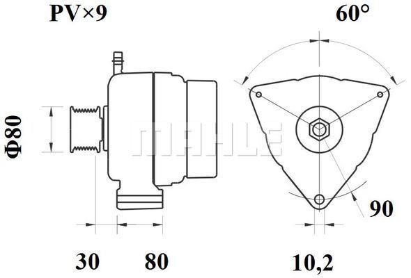 MG792 Mahle Original Alternator
