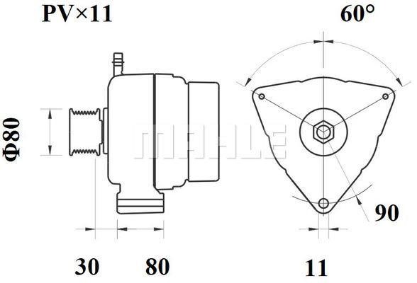 MG793 Mahle Original Alternator