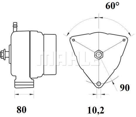 Mahle Original MG 795 Alternator MG795 MG795 Mahle Original Alternator