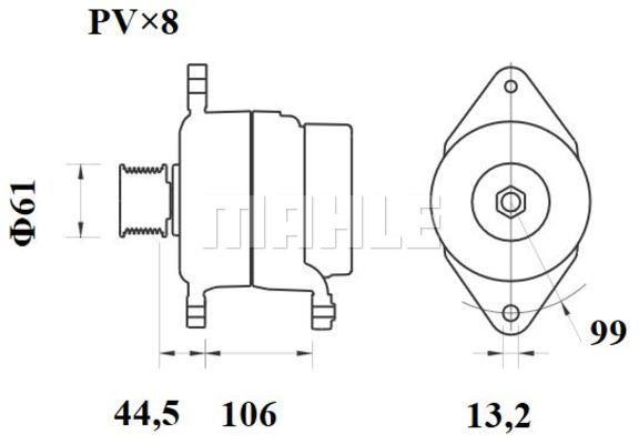 MG802 Mahle Original Alternator