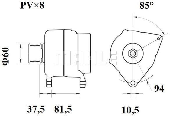 MG811 Mahle Original Alternator
