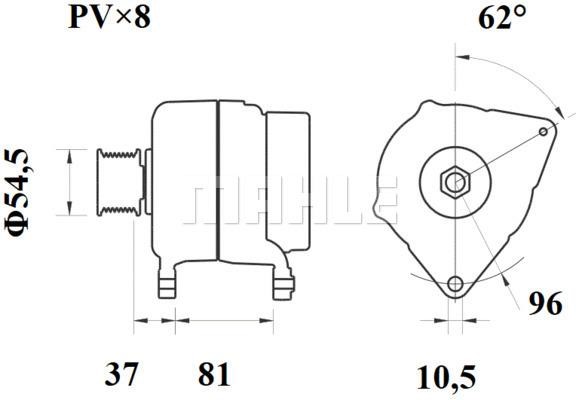 MG812 Mahle Original Alternator
