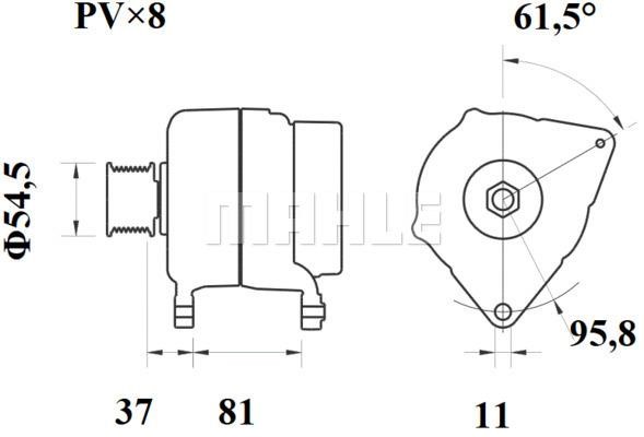 MG813 Mahle Original Alternator