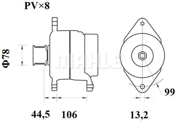 MG816 Mahle Original Alternator