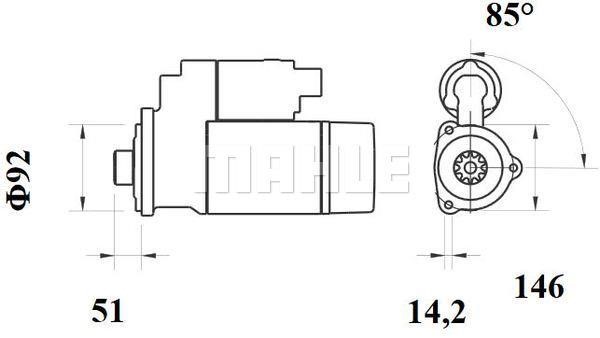 Mahle Original MS 754 Starter MS754 MS754 Mahle Original Starter