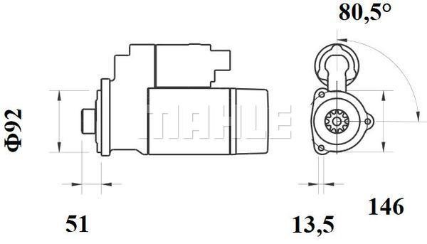 Mahle Original MS 757 Starter MS757 MS757 Mahle Original Starter
