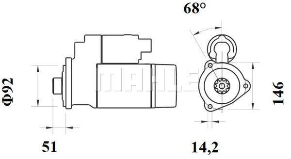 Starter motor Volvo: MS773 Mahle Original Starter