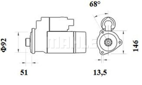 MS778 Mahle Original Starter