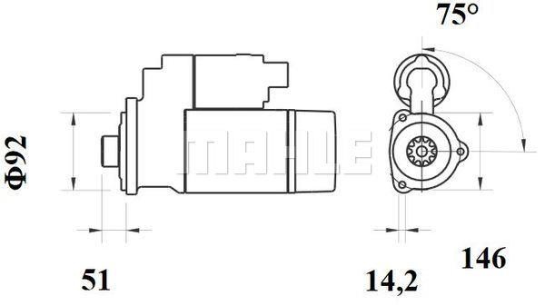 Mahle Original MS 781 Starter MS781 MS781 Mahle Original Starter