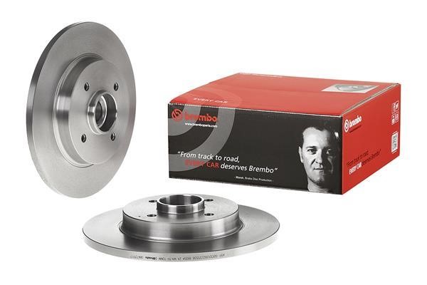Rear solid brake disc Brembo 08.A729.17