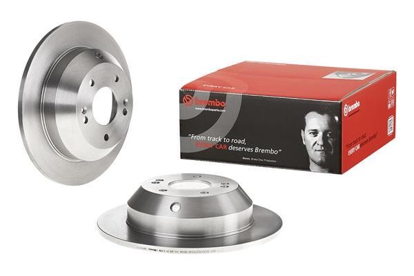 Rear brake disc, non-ventilated Brembo 08.B605.10