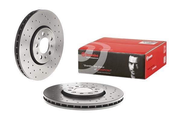 Ventilated brake disc with perforation Brembo 09.7010.2X
