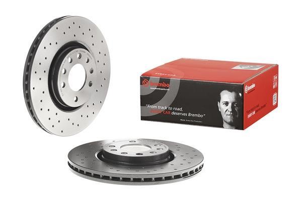 Ventilated brake disc with perforation Brembo 09.9369.1X