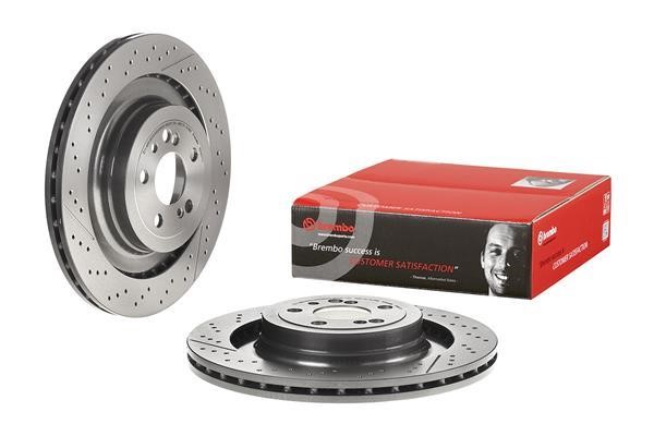 Brembo 09.A907.11 Ventilated brake disc with slotting and perforation 09A90711