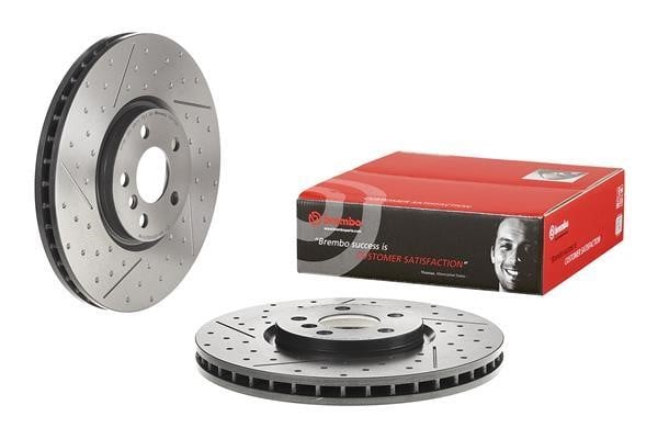 Brembo 09.D179.21 Ventilated brake disc with slotting and perforation 09D17921