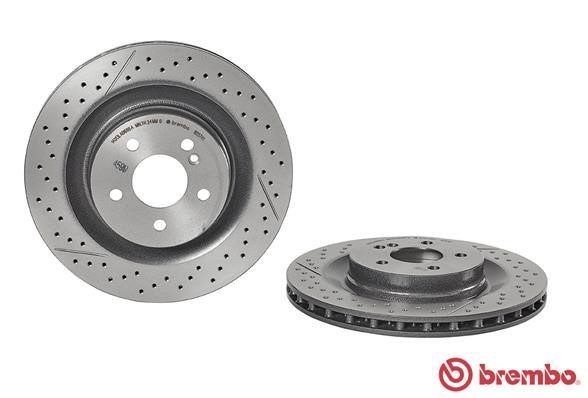 Ventilated brake disc with slotting and perforation Brembo 09.9257.41