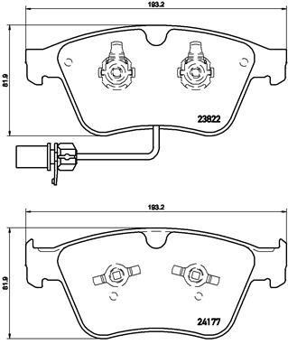 Brake pad set Brembo P 05 003
