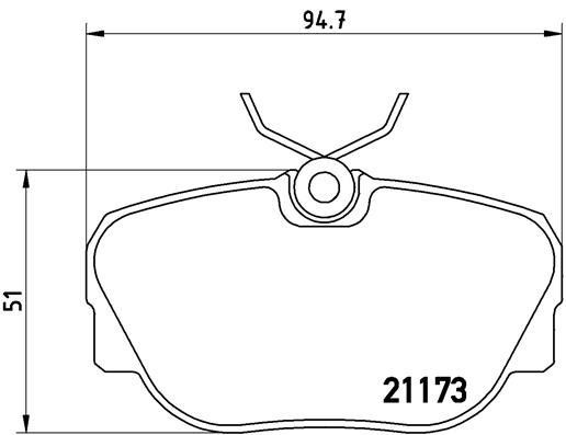 Brake pad set Brembo P 06 010