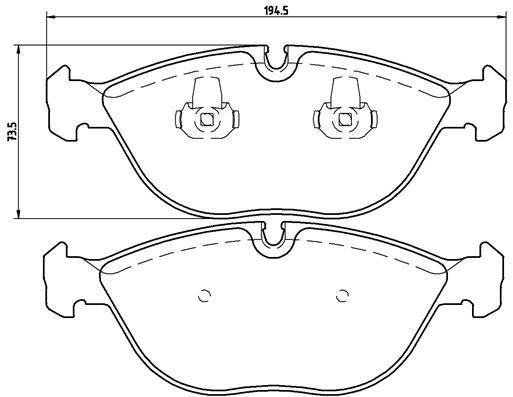 Brake pad set Brembo P 06 019