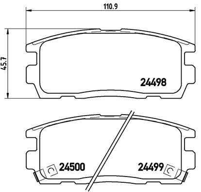 Brake Pad Set, disc brake Brembo P 10 004