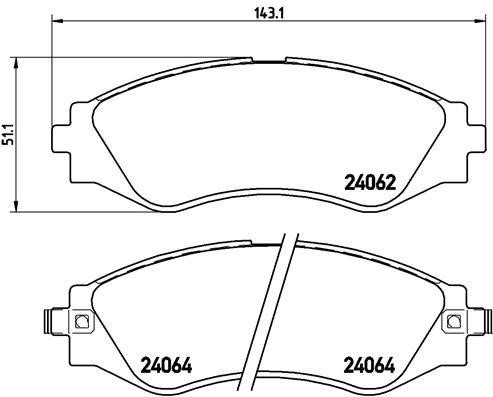 Brake Pad Set, disc brake Brembo P 10 006