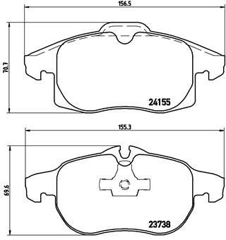 Brake pad set Brembo P 10 011