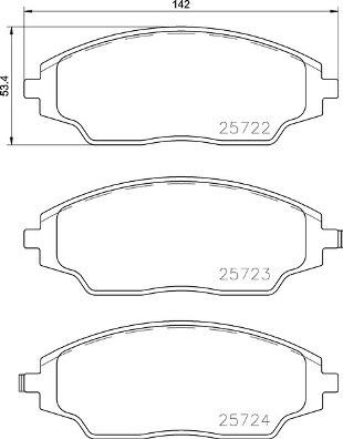 Brembo Brake Pad Set, disc brake – price 153 PLN