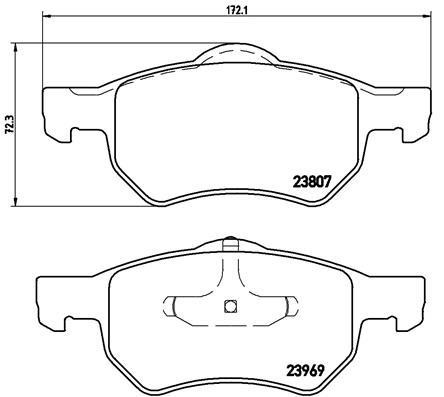 Brake pad set Brembo P 11 013