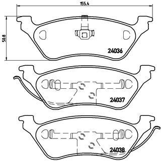 Brake pad set Brembo P 11 014