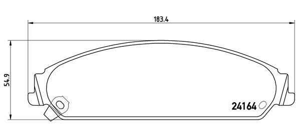 Brake pad set Brembo P 11 017