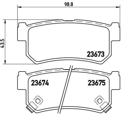 Brake pad set Brembo P 15 010