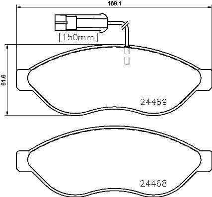 Brake pad set Brembo P 23 143