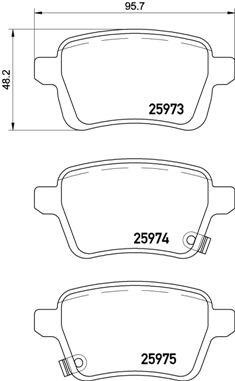 Brake pad set Brembo P 23 156