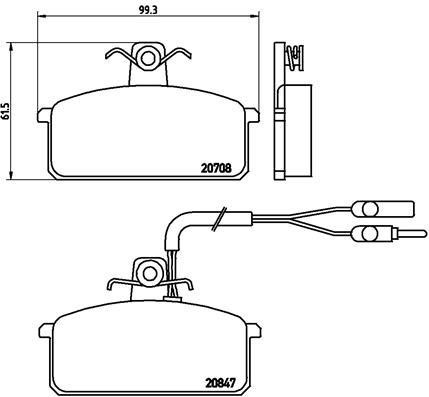 Brake Pad Set, disc brake Brembo P 23 019