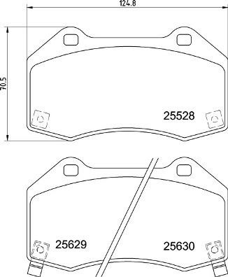 Brake pad set Brembo P 23 182