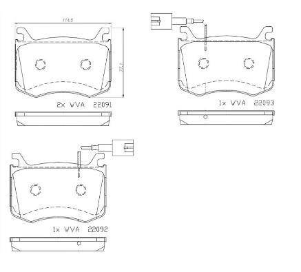 Brake pad set Brembo P 23 183